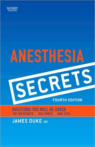 دانلود کتاب رازهای بیهوشی Anesthesia Secrets. 4th Edition